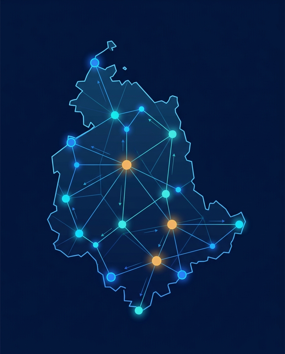 The Umbria regional economy as a live financial network